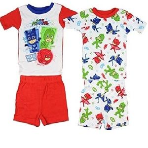 PJMASKS Boys Cotton 4-Piece Pajama Set